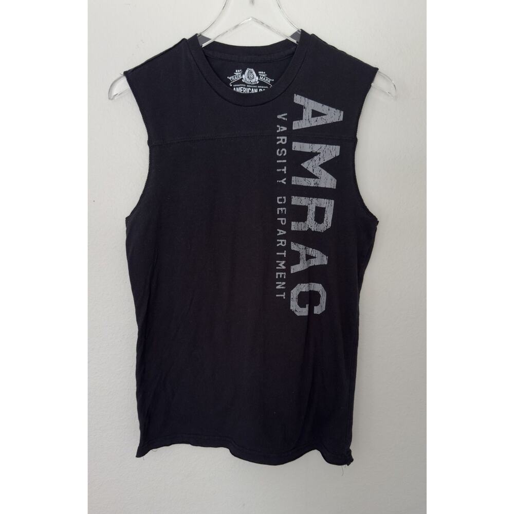 American Rag Varsity Dept. Black Muscle Sport Relax Tee Shirt Size Small